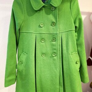 GAP Bright Green Kids Pea Coat